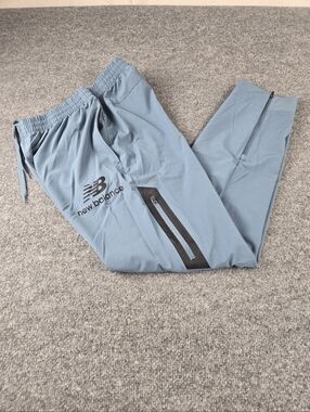 New Balance Blue Ankle Zip Track Pants Size: Large